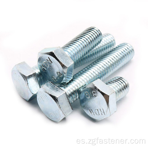 8.8 Agrade Blanco Blanco Zinc Hexagon Bolt Din933